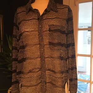 Rachel Comey open stitch lace blouse